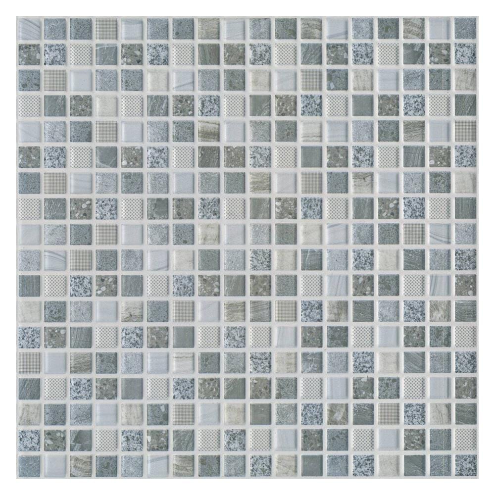 กระเบื้องพื้น 12x12 นิ้ว TARA โมเสค สโตน เทา PM