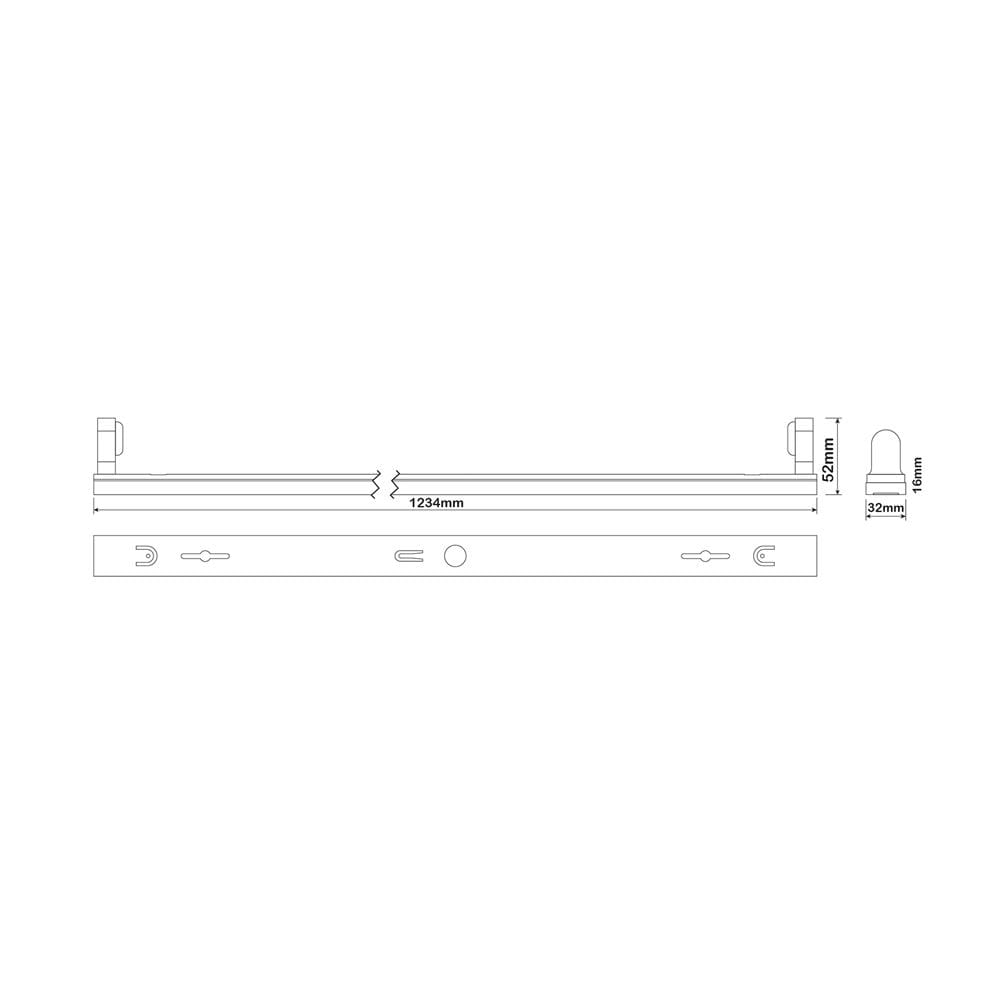 ชุดรางนีออน LED SHINING T8 FT-SED-FIX-002 18 วัตต์ DAYLIGHT