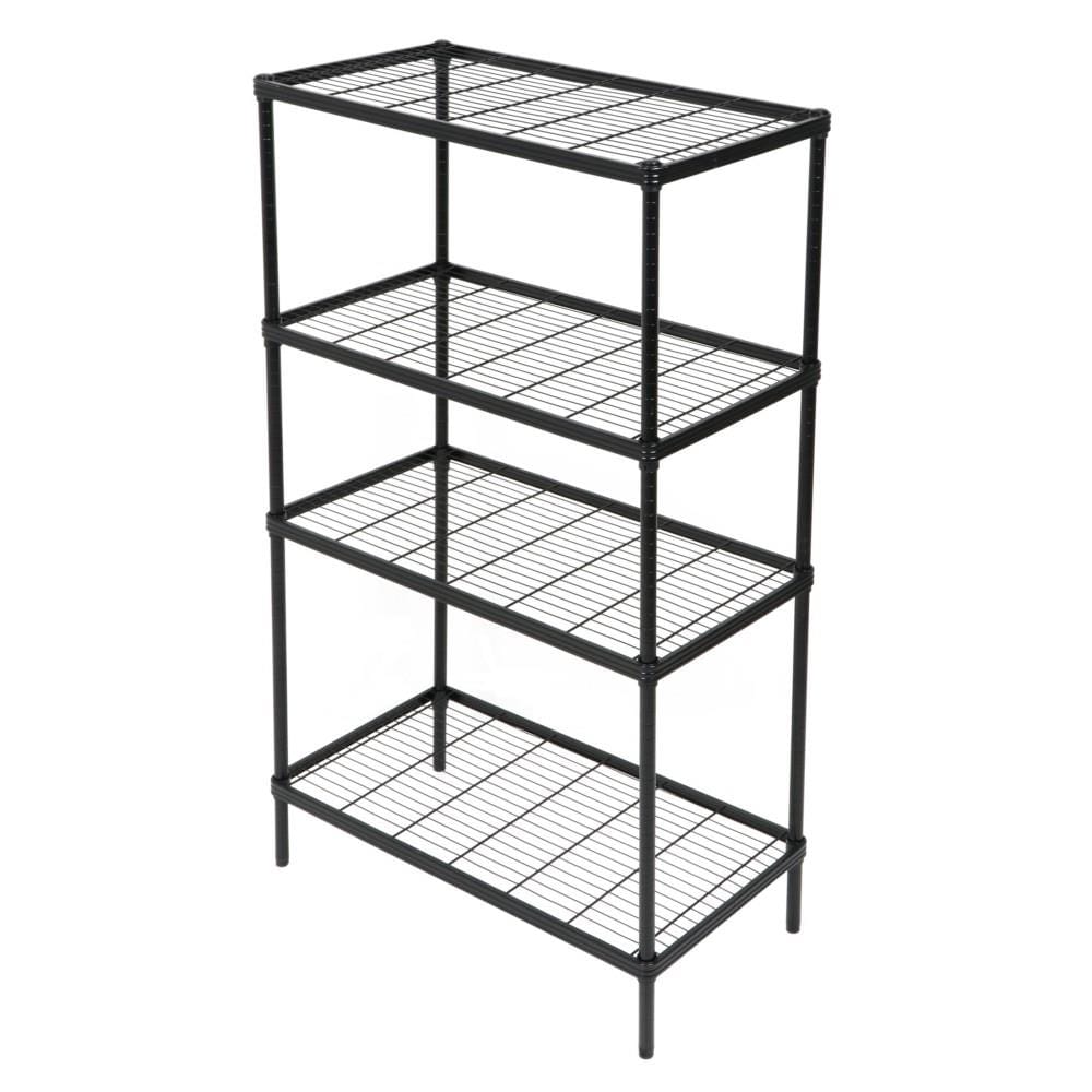 ชุดชั้นวางของโล่ง 4 ชั้น FURDINI WIRE LINNER STEEL สีดำ 2 ชิ้น