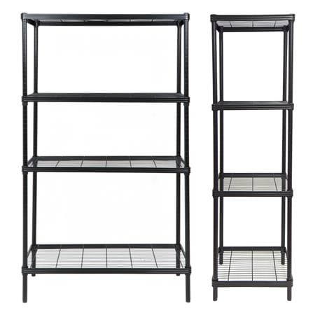 ชุดชั้นวางของโล่ง 4 ชั้น FURDINI WIRE LINNER STEEL สีดำ 2 ชิ้น_0