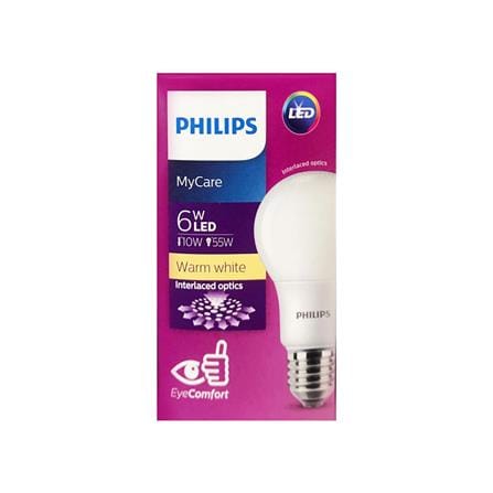 หลอด LED PHILIPS A60 E27 6วัตต์ สีขาวเหลือง_2