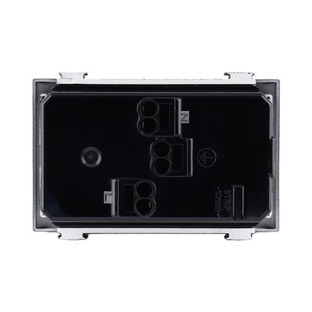 เต้ารับคู่ 3 ขา มีม่านนิรภัย BTICINO SAG5025DWT สีดำ_2