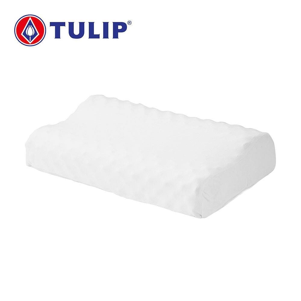 หมอนสุขภาพ ยางพารา TULIP LATEX MEDIUM 06019 33x61x11 ซม. สีขาว