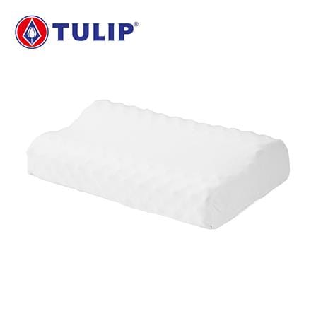 หมอนสุขภาพ ยางพารา TULIP LATEX MEDIUM 06019 33x61x11 ซม. สีขาว