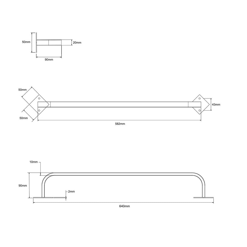 ราวแขวนผ้า NOVABATH NVB-701S สเตนเลส