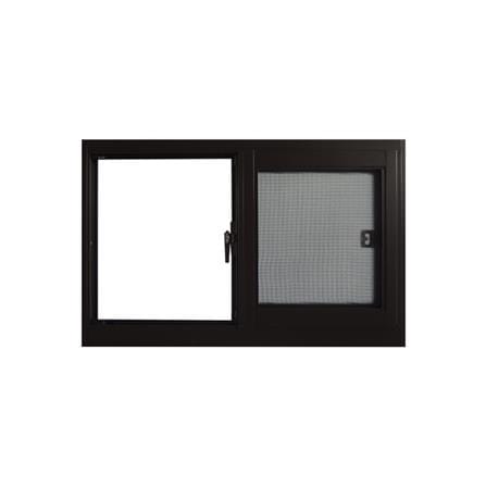 หน้าต่างบานเลื่อน อะลูมิเนียม S-S มุ้ง SANKYOALUMI J-TRUST VENTILATION 80X50 ซม. สีน้ำตาล_1