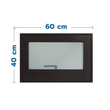 หน้าต่างAluminum กระทุ้ง มุ้ง J-TRUST 60x40 ซม. สีน้ำตาล_0