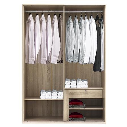 ตู้เสื้อผ้าบานเลื่อน BURO AMPLE WSE-140 140 ซม. สีโซลิดโอ๊ค_1