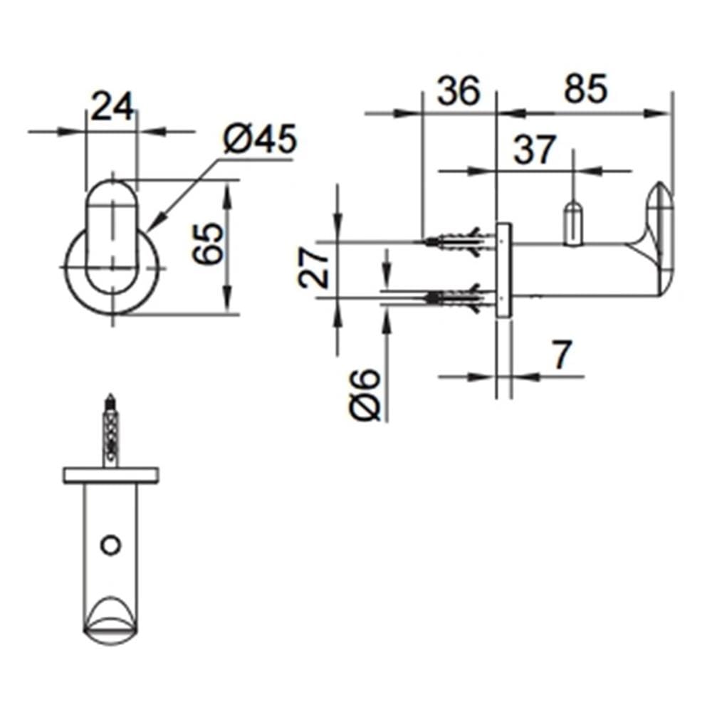 ขอแขวนผ้า K-97897T-CP โครม