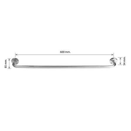 ราวแขวนผ้า LUZERN H-7508-60 สีโครม_2