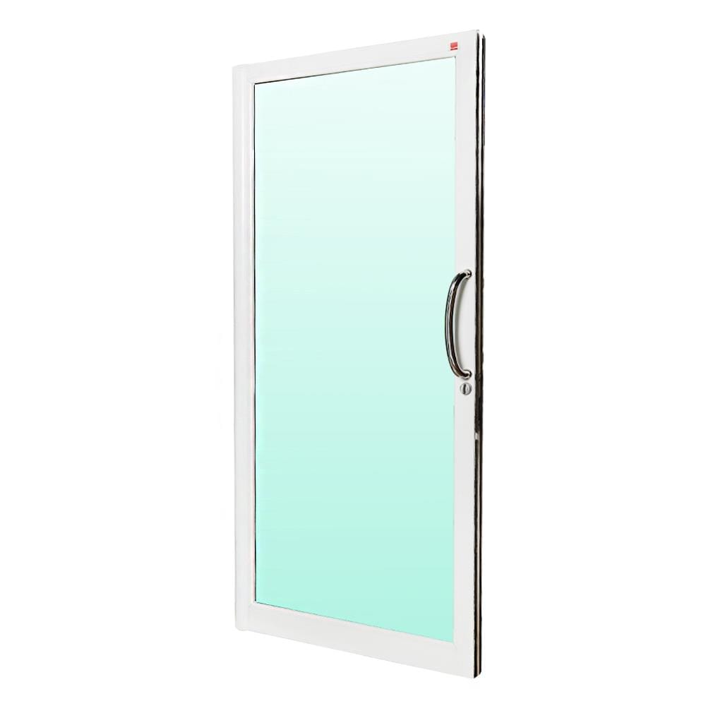 ประตูบานสวิงเดี่ยว อะลูมิเนียม LYNN PRIME 100x205 ซม. สีขาว