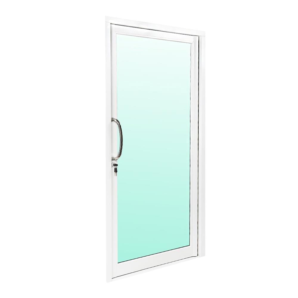 ประตูบานสวิงเดี่ยว อะลูมิเนียม LYNN PRIME 100x205 ซม. สีขาว