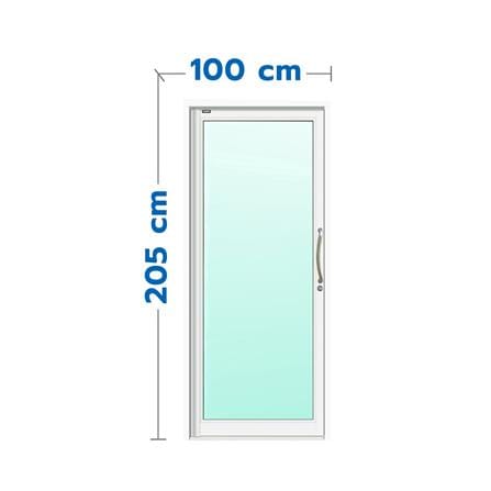 ประตูบานสวิงเดี่ยว อะลูมิเนียม LYNN PRIME 100x205 ซม. สีขาว_0