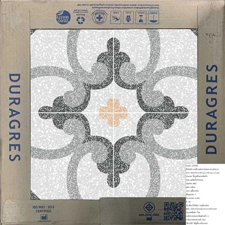 กระเบื้องพื้น 16x16 นิ้ว DURAGRES บริสตอล เทา EXC A_4