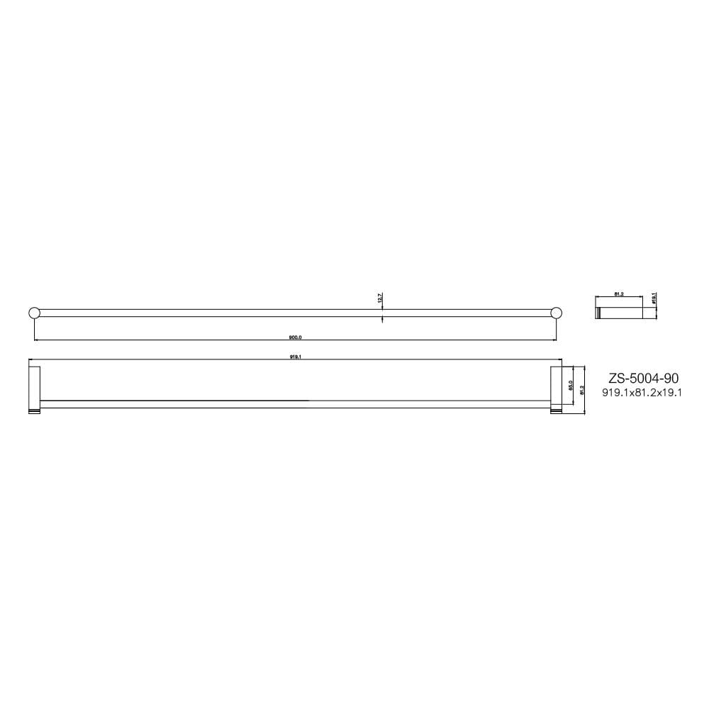 ราวแขวนผ้า WS ZS-5004-90 90 ซม. สเตนเลส