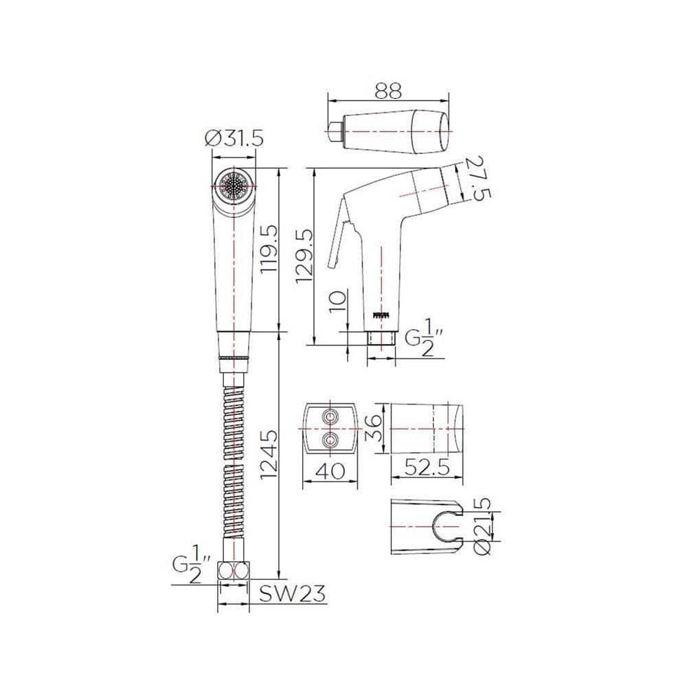ชุดสายฉีดชำระ KARAT FAUCET KA-17-321-50 โครม