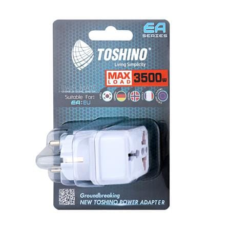 ปลั๊กแปลง 2 ขากลม TOSHINO EA 3500 วัตต์ สีขาว_3