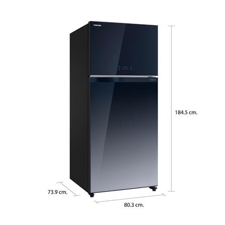 ตู้เย็น 2 ประตู TOSHIBA GR-AG66KA (GG) 21.5 คิว อินเวอร์เตอร์ กระจกน้ำเงิน_5