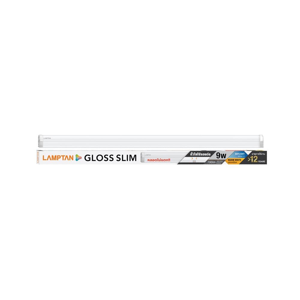 ชุดรางนีออน LED LAMPTAN GLOSS SLIM 9 วัตต์ DAYLIGHT