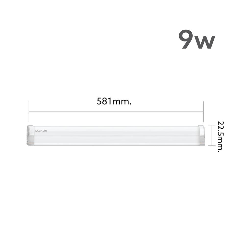 ชุดรางนีออน LED LAMPTAN GLOSS SLIM 9 วัตต์ WARM WHITE