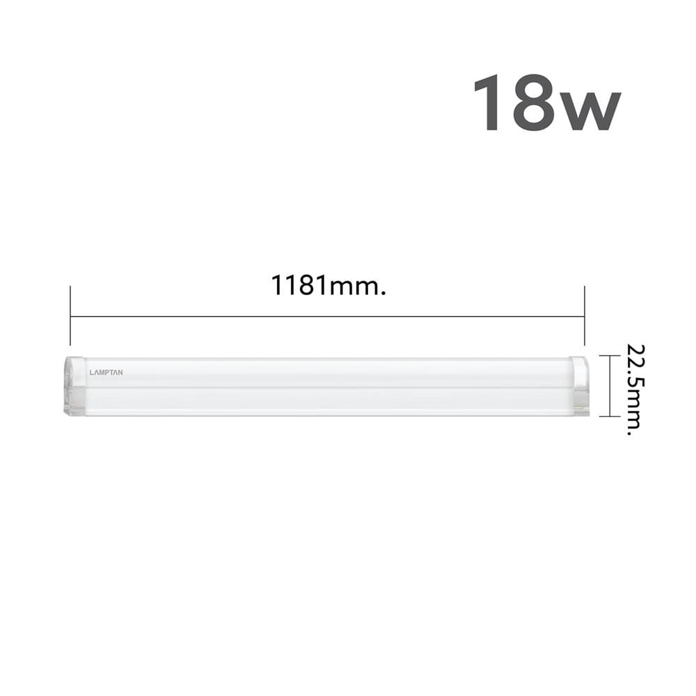 ชุดรางนีออน LED LAMPTAN GLOSS SLIM 18 วัตต์ DAYLIGHT