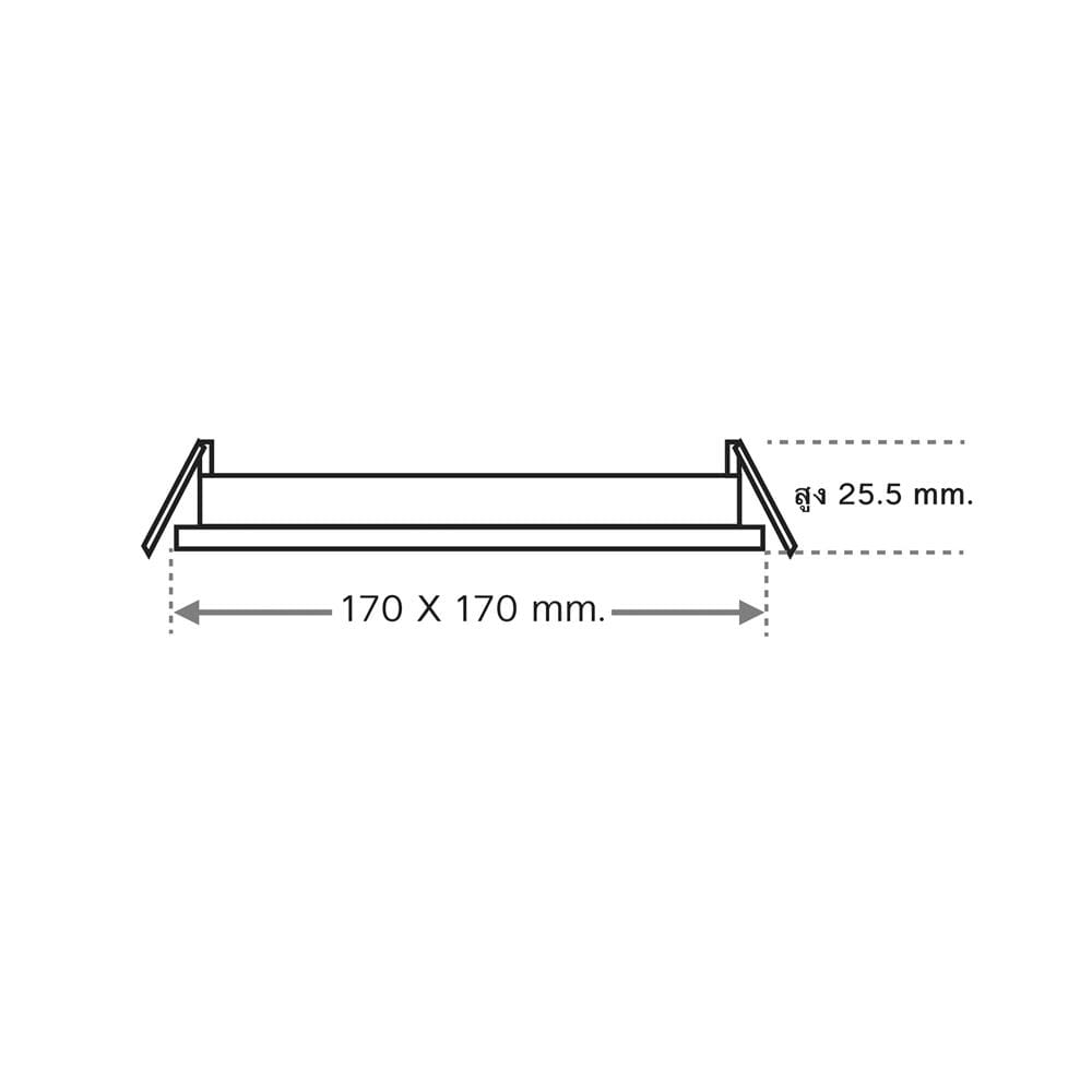 ดาวน์ไลท์ LED SHINING LCDLSG3SQ12WDL 7 นิ้ว 12 วัตต์ DAYLIGHT สีขาว