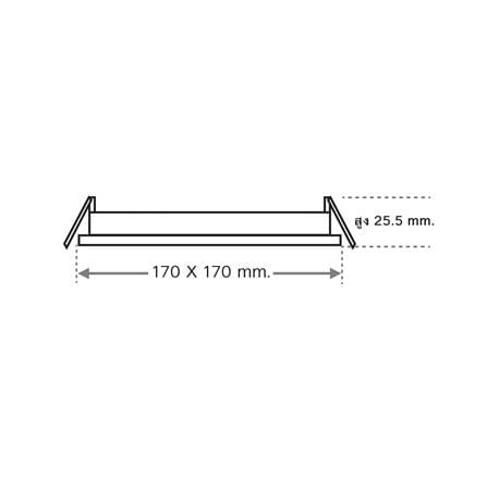 ดาวน์ไลท์ LED SHINING LCDLSG3SQ12WDL 7 นิ้ว 12 วัตต์ DAYLIGHT สีขาว_3