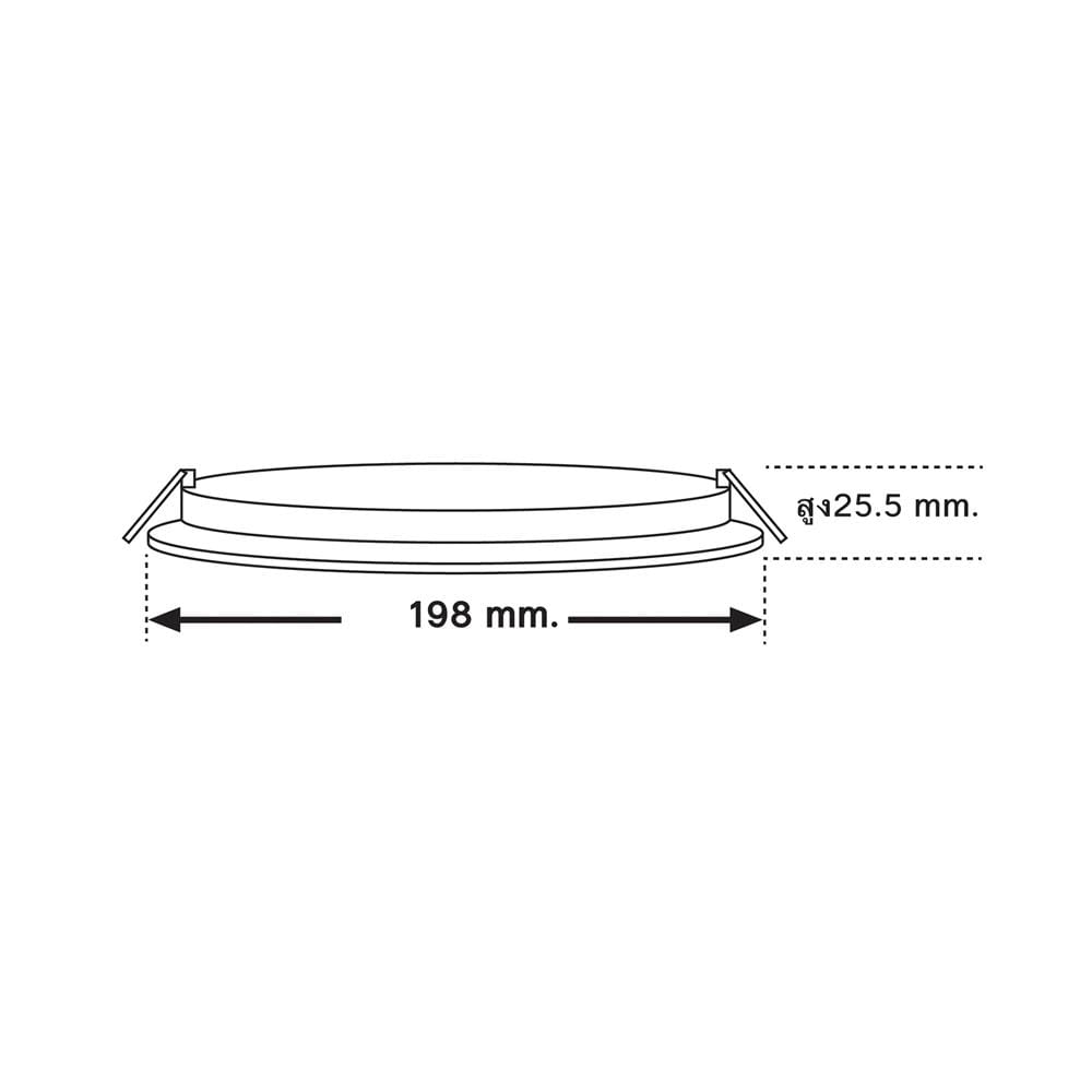 ดาวน์ไลท์ LED SHINING LCDLSG3RO15WDL 8 นิ้ว 15 วัตต์ DAYLIGHT สีขาว