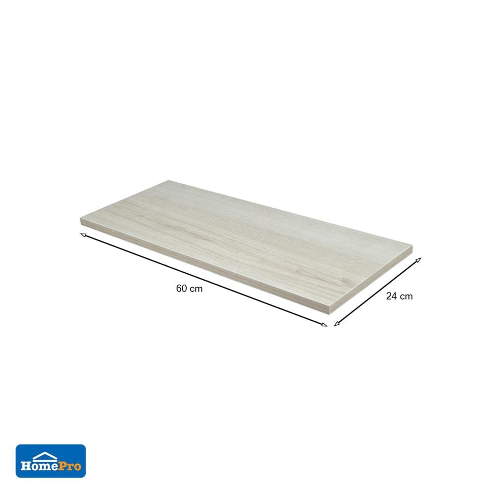 แผ่นชั้นไม้เมลามีน STACKO 60x24x1.6 ซม. สีเบิร์กโอ๊ค