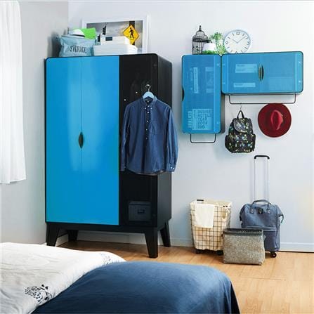 ตู้เหล็กบานเปิดทึบ KIOSK PW-01 สีดำ/ฟ้า_3