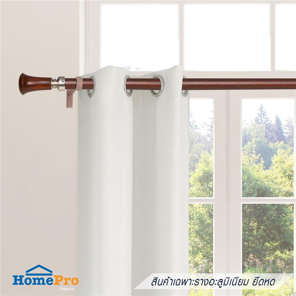 รางอะลูมิเนียม ยืดหด HOME LIVING STYLE LOREEN 110-200 ซม. สีโอ๊ค