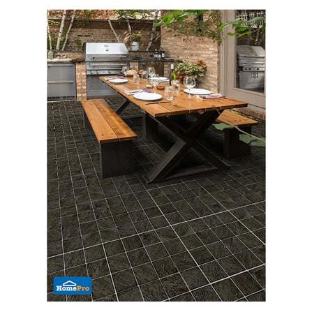 กระเบื้องพื้นพอร์ซเลน  40x40 ซม. CERGRES จากัวร์ ดำ A 0.96M2_5