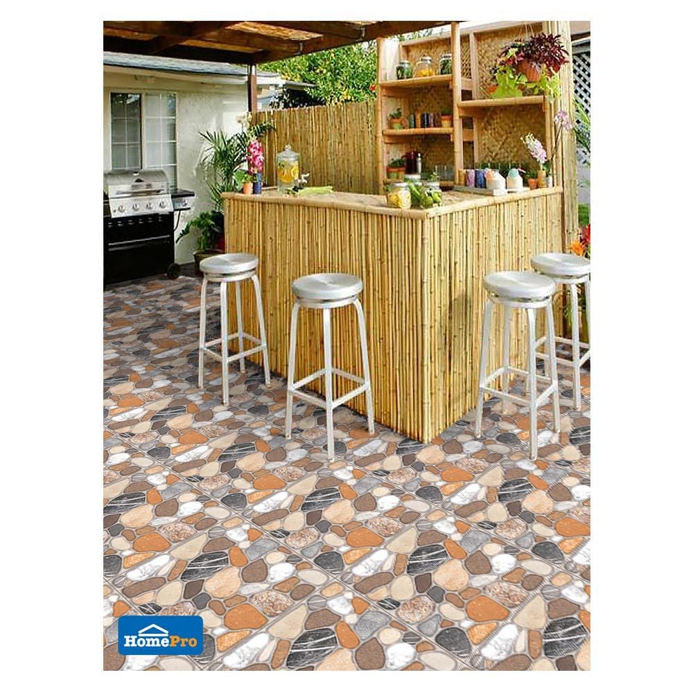 กระเบื้องพื้น 16x16 นิ้ว TARA แคลสโตน น้ำตาล PM 0.96M2
