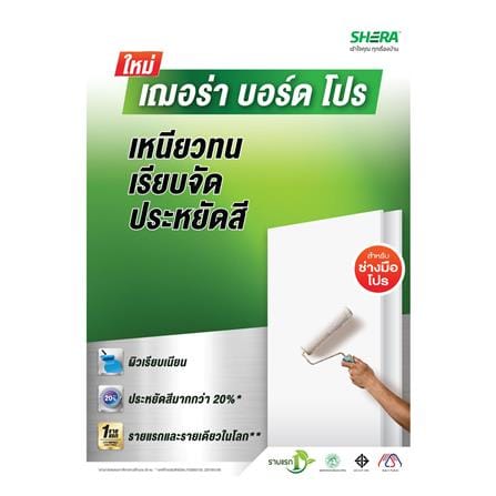ผนังบอร์ดโปร SHERA ขอบตรง 1.0x120x240 ซม._2