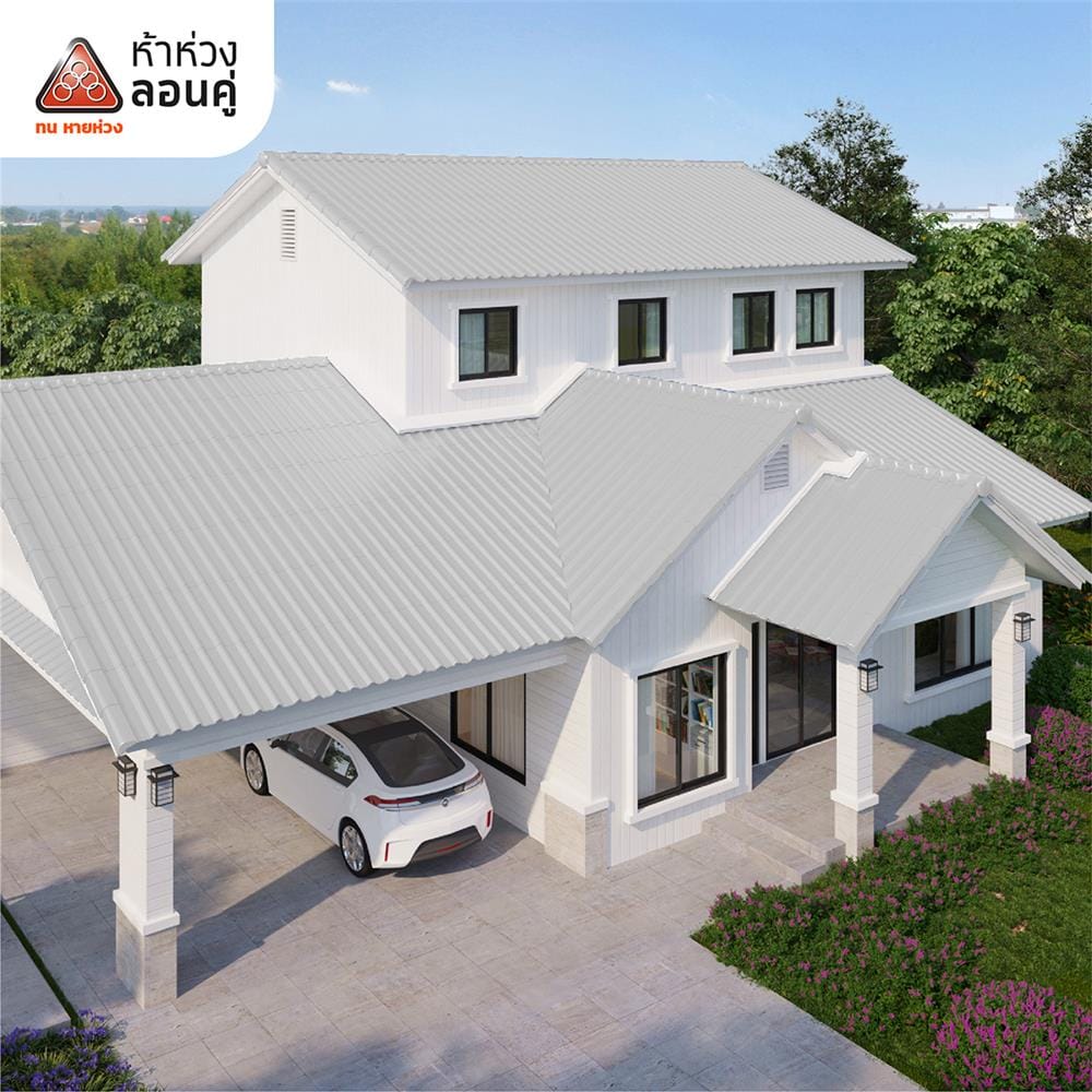 ครอบปิดชาย ห้าห่วง 20x60x14 ซม. สีขาวเทา