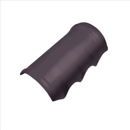 ครอบสันหลังคาไตรลอน ระบบ 1 ชิ้น ห้าห่วง 27.5x51.5x16.5 ซม. สีน้ำตาล_0