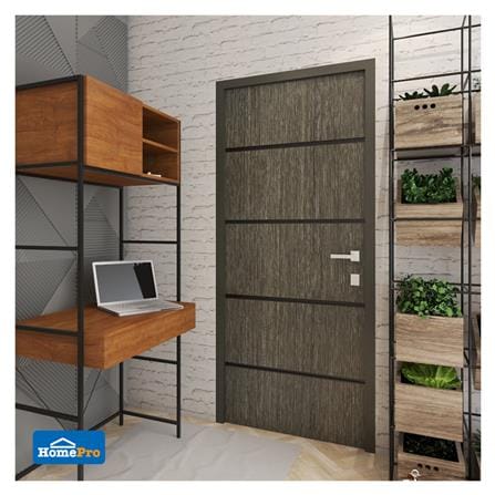ประตูภายใน UPVC AZLE AZLE-4 80X200 ซม. สี SMOKE GREY เจาะลูกบิด_3
