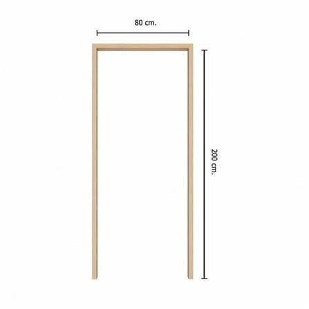 วงกบประตู UPVC PARAZZO 80x200 ซม. สีบีช_3