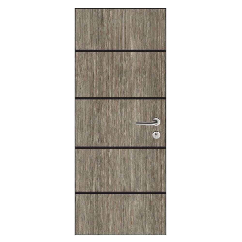 ประตูภายใน UPVC AZLE AZLE-4 80X200 ซม. สี TEXES OAK เจาะลูกบิด