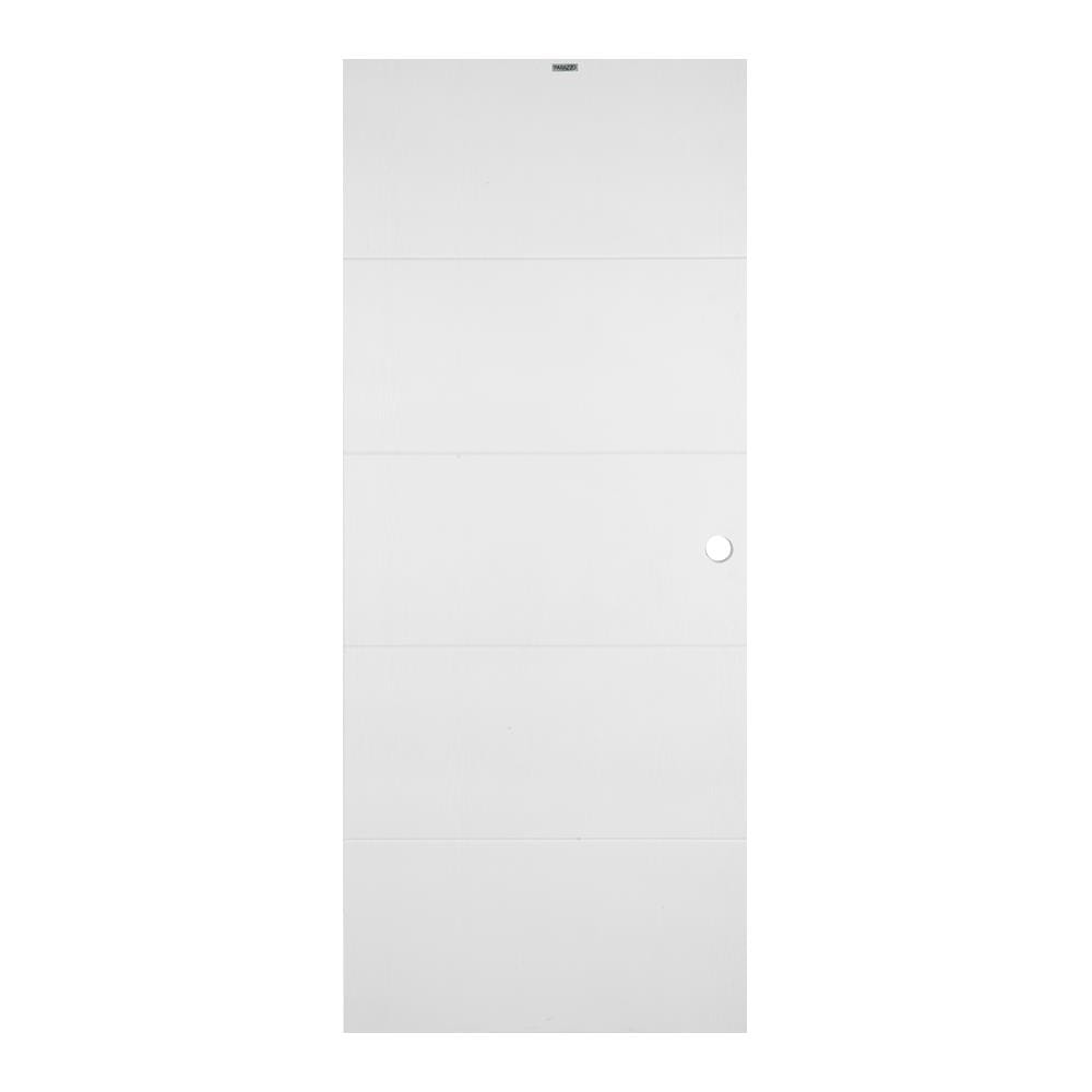 ประตูภายนอก UPVC PARAZZO PUV11 80X200 ซม. สี LIGHT GREY เจาะลูกบิด