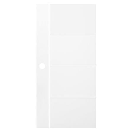 ประตูภายนอก UPVC AZLE PZUS02 80X200 ซม. สีขาว เจาะ...