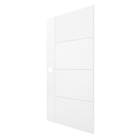 ประตูภายนอก UPVC AZLE PZUS02 80X200 ซม. สีขาว เจาะลูกบิด_1