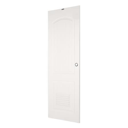 ประตูห้องน้ำ UPVC AZLE PZLS01 เกล็ด 70X200 ซม. สีขาว เจาะลูกบิด_1