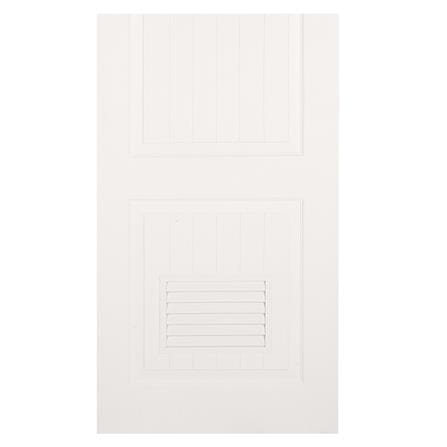 ประตูห้องน้ำ UPVC AZLE PZLS01 เกล็ด 70X200 ซม. สีขาว เจาะลูกบิด_2