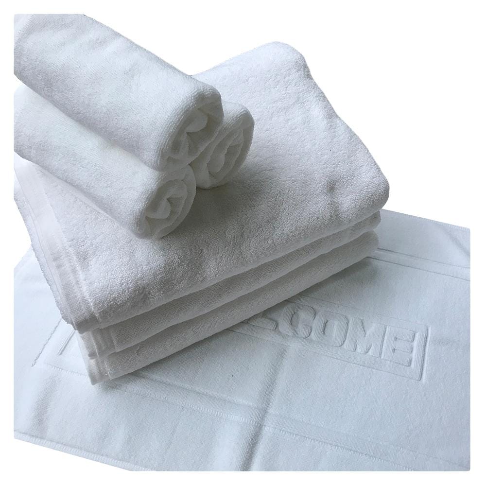 พรมขนหนู HOME LIVING STYLE HOTEL CHOICE 18X28 นิ้ว สีขาว