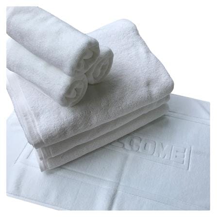 พรมขนหนู HOME LIVING STYLE HOTEL CHOICE 18X28 นิ้ว สีขาว_2