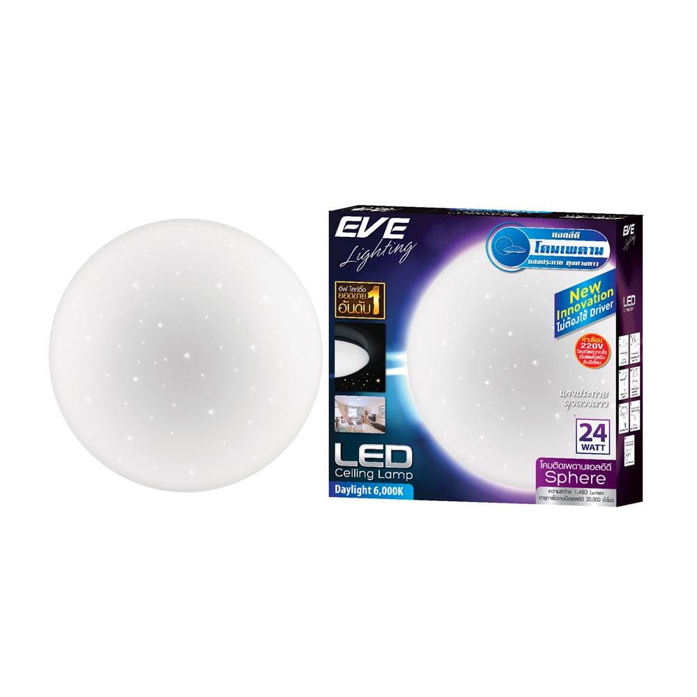 ไฟเพดาน LED EVE 560147 15 นิ้ว 24 วัตต์ DAYLIGHT สีขาว