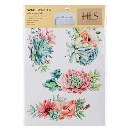 สติ๊กเกอร์ลอกน้ำ DIY HOME LIVING STYLE SUCCULENT 34X47 ซม._2