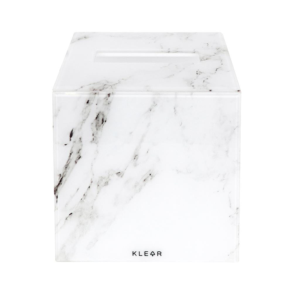 กล่องทิชชูม้วนอะคริลิก KECH MARBLE สีขาว