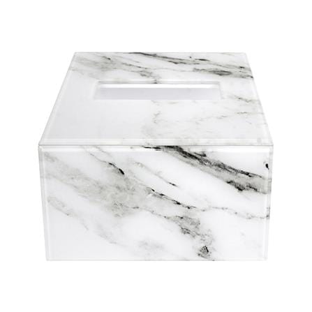 กล่องทิชชูPOPUPอะคริลิก KECH MARBLE สีขาว_1